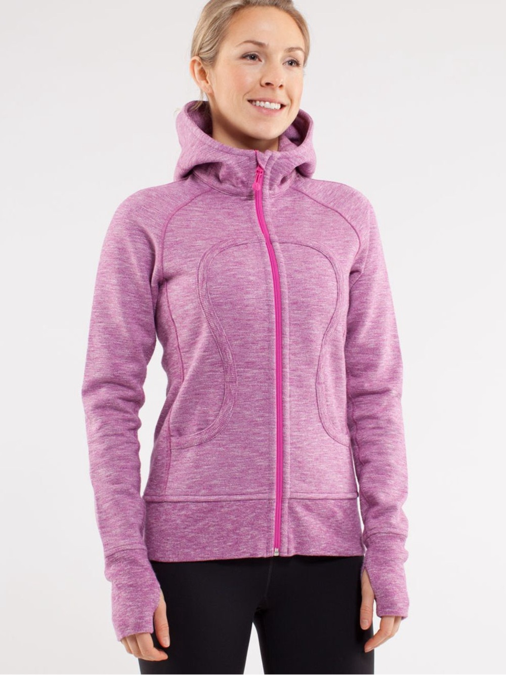 lululemon athletica Pink Hooded Full-Zip Scuba